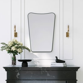 Hanah Home Bella Donna Espejo de Metal Negro